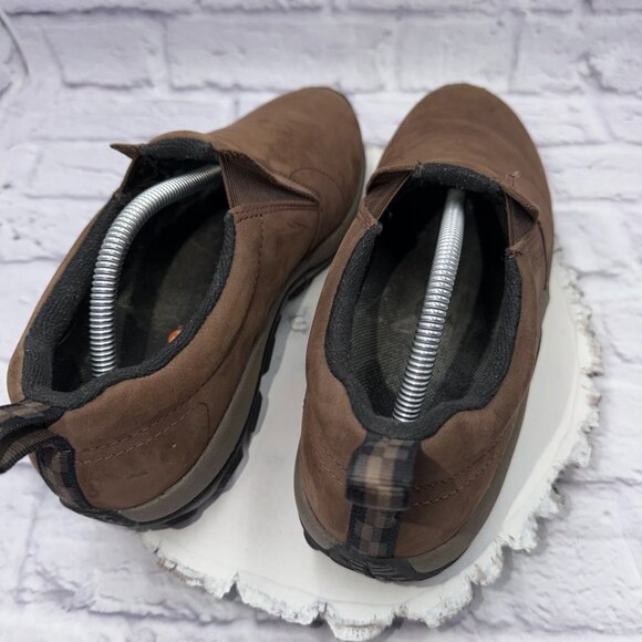 Merrell Men Jungle Moc Shoes 10.5 Brown Nubuck Slip On Hiking Walking Waterproof - Picture 8 of 12